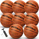 Bomba de borracha Basketball Wettarn, pacote com 8 unidades, tamanho 7 a 75 cm