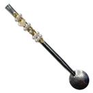 Bomba de Chimarrão Aço Inox 23cm Decorada Pérolas Coração Bomba de Chimarrão Aço Inox 23cm Decorada Pérolas Coração