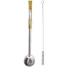 Bomba De Chimarrão Cuia Aço Inox 304 Banho Ouro Rosca 21cm