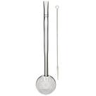 Bomba de Chimarrão Inox Bojo Mil Furos 21cm Bocal Simples Bomba de Chimarrão Inox Bojo Mil Furos 21cm Bocal Simples