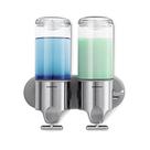 Bomba de chuveiro simplehuman Double Wall Mount 450ml em aço inoxidável