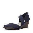 Bomba de cunha Anne Klein Tara para mulheres azul marinho Bomba de cunha Anne Klein Tara para mulheres azul marinho