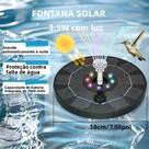 Bomba De Fonte Solar LED 3.5W Com 6 Bicos Para Banho De Pássaros, Lago, Aquário Externo E Decoração