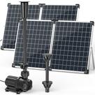 Bomba de Fonte Solar POPOSOAP 100W 1200 GPH com Painéis Duplos Bomba de Fonte Solar POPOSOAP 100W 1200 GPH com Painéis Duplos