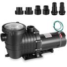 Bomba de piscina Leomru 1,5 HP 6500 LPH Self Priming 110V/220V