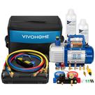 Bomba de vácuo HVAC VIVOHOME 1/2 HP 5CFM de 2 estágios com conjunto de medidores Bomba de vácuo HVAC VIVOHOME 1/2 HP 5CFM de 2 estágios com conjunto de medidores