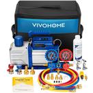 Bomba de vácuo HVAC VIVOHOME 110V 1/4 HP 3.5CFM com coletor AC