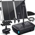 Bomba Filtro Solar para Lago POPOSOAP 55W 580GPH Kit para Exterior