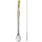 Bomba Para Mate Chimarrão ou Terere 24cm Inox Ouro 18k Pera Bomba Para Mate Chimarrão ou Terere 24cm Inox Ouro 18k Pera