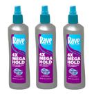 Bomba sem perfume Hairspray Rave 4x Mega, 325 ml, pacote com 3