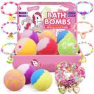 Bombas de banho Excalla Unicorn com joias dentro de 4 a 8 anos, 6 unidades