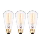 Bombilla GLOBE Electric 31324 Vintage Edison S60 40W Paquete de 3 Bombilla GLOBE Electric 31324 Vintage Edison S60 40W Paquete de 3