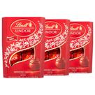 Bombom De Chocolate Suiço, Lindt Lindor, 3 Caixas De 37G