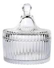 Bomboniere baleiro potiche de vidro com tampa 270 ml decor