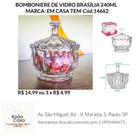 Bomboniere de Vidro Brasília 240 ml - RODA CASA