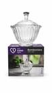 Bomboniere de Vidro com Tampa 270ml Porta Doces Cristal Decorativa Elegante