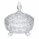 Bomboniere De Vidro Com Tampa Baleiro Potiche 18x16 Cm