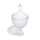 Bomboniere Diamond em cristal chumbo com pé 28 cm - Lyor Design