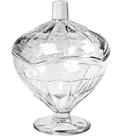 Bomboniere Glory 15cm Por 11cm Em Vidro Com Tampa E Pé Bomboniere Glory 15cm Por 11cm Em Vidro Com Tampa E Pé