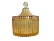 Bomboniere Vidro Redonda 10,5x12cm Switch Gold