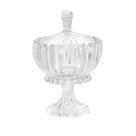Bombonire de Cristal c/Pé Geneva Transparente 17x25cm Wolff