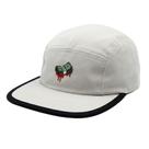 Boné 5 Panel Bege OffWhite Bordado Streetwear Aba Reta