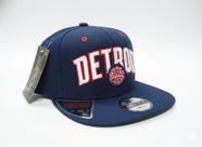 Boné Aba Reta Detroit Since 89 Snapback Azul-Marinho Bordado Relevo 3D Premium