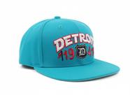 Boné Aba Reta Detroit Turquesa Snapback - Bordado Relevo 313 City Series Streetwear Premium Boné Aba Reta Detroit Turquesa Snapback - Bordado Relevo 313 City Series Streetwear Premium