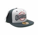 Boné Aba Reta Giants Beisebol Snapback Cinza e Grafite Bordado Relevo 3D Premium Ajustável