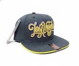 Boné Aba Reta Los Angeles Snapback Grafite Bordado Amarelo 3D Premium Ajustável Urbano