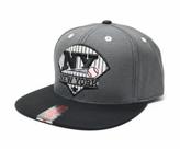 Boné Aba Reta New York Snapback Grafite e Preto Bordado Relevo 3D Premium Beisebol