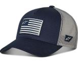 Boné Alpinestars Flag Snapback Bandeira Azul Cinza Boné Alpinestars Flag Snapback Bandeira Azul Cinza