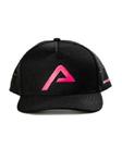 Boné Ama Sport Super Cap Com Tela Trucker Preto e Rosa