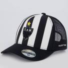 Boné Atlético Mineiro Trucker Americano Preto e Branco
