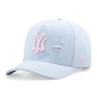 Boné Azul Bebê Original Use Young Detalhe Bordado Snapback Rasgadinho