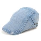 Boné azul claro, jeans, boné plano, unissex, ajustável, 58 cm Boné azul claro, jeans, boné plano, unissex, ajustável, 58 cm