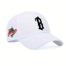 Boné Baseball Bordado Letra B Casual Ajustavél Esportivo -