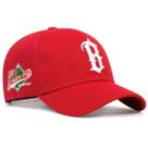 Boné Baseball Bordado Letra B Casual Ajustavél Esportivo -