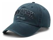 Boné Baseball New York Retrô Algodão Bordado Vintage Luke Sports - Azul