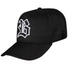 Bone Blck Aba Curva Snapback Masculino Original Logo Veludo