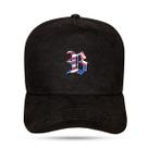 Boné Blck Brasil Snapback Suede USA - Preto - Unico Boné Blck Brasil Snapback Suede USA - Preto - Unico