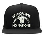 Boné Bordado - No Borders No Nations antifa acab 1312 anarco skate punk rock street thug