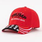 Boné Bordado TRUMP 2024 com Logotipo de Bandeira Americana, Patriótico Ajustável