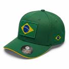 Boné Brasil Bandeira Copa Aba Curvada Ajustável Verde