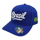 Boné Brasil Copa Torcedor Seleção Unissex Aba Curva Ajustável Azul