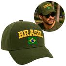 Boné Brasil Premium Bandeira Bordada e em Alto Relevo Estilo Urbano Casual (1 Und) Boné Brasil Premium Bandeira Bordada e em Alto Relevo Estilo Urbano Casual (1 Und)