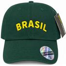Boné Brasil Supercap Aba Curva Símbolo Bordado - Verde