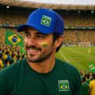 Boné Brazil Bandeirinha Coloridos Trucker Use Young Torcida Brasileira