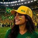 Boné Brazil Copa Verde Amarelo Azul Torcedor Seleção Time Brasileiro