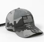 Boné Camuflado Masculino Tático Bandeira Americana Aba Curva Fitão